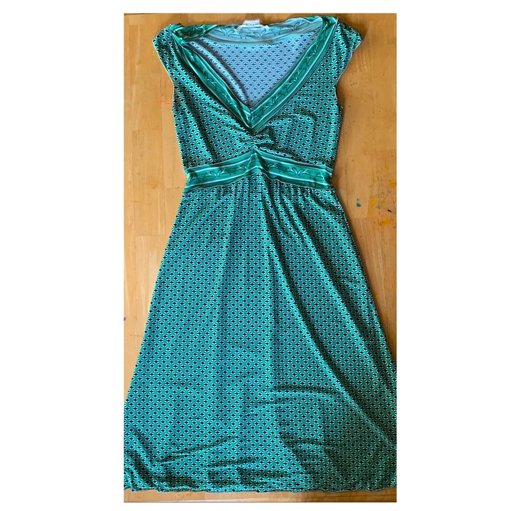 Max Studio green patterned dress, XS